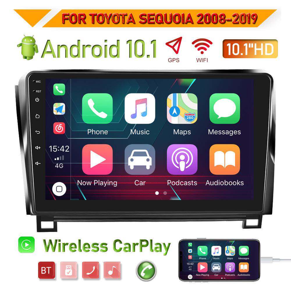适用于丰田红杉08-19款大屏车载Carplay安卓导航仪汽车中控一体机