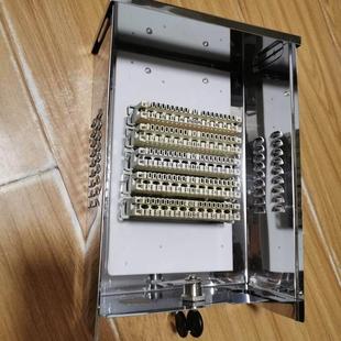 室外室内型50对卡接式电话分线盒大对数电缆不锈钢带锁交接箱