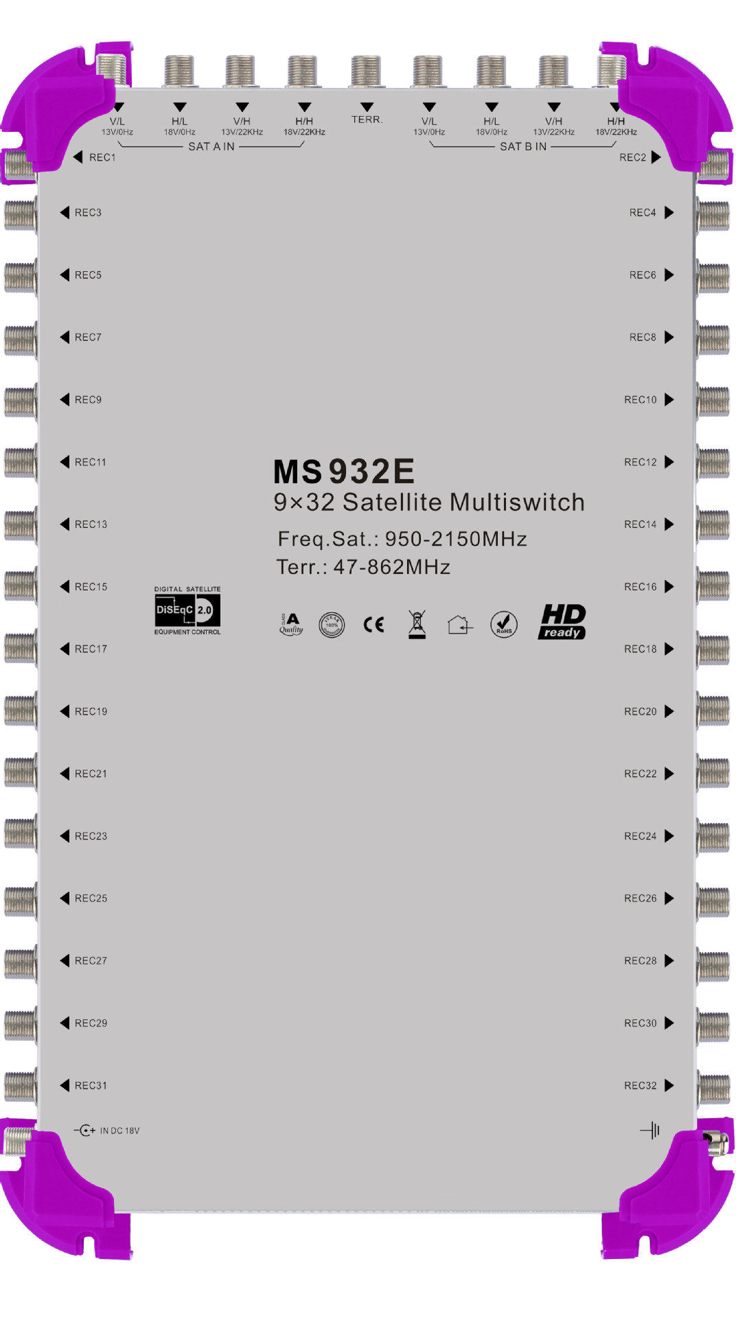 九进三十二出终端型多路切换开关MS932E9进32出