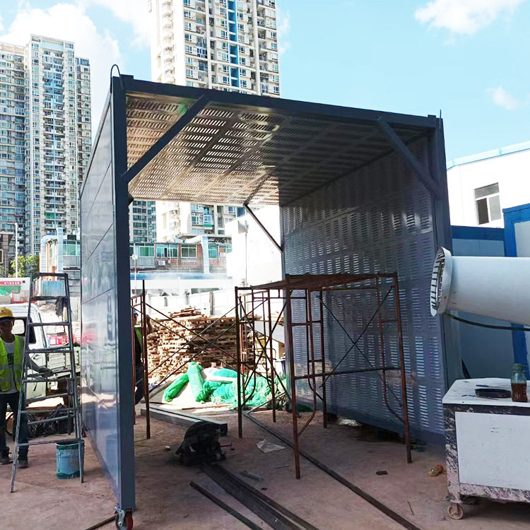 深圳搅拌车隔音棚建筑工地混凝土降噪棚可移动快装厂家