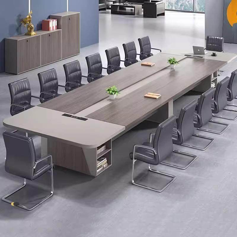 大型会议桌长桌简约现代长方形办公洽谈桌培训桌子会议室桌椅组合