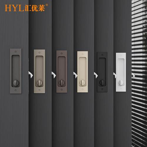 极简意式白色口袋门木门移门锁推拉门锁厨房卧室隐形门平移门钩锁