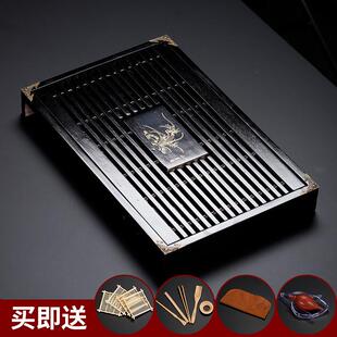 茶具茶盘小型2023新款托盘排水客厅家用高档茶几办公室泡茶实木盘