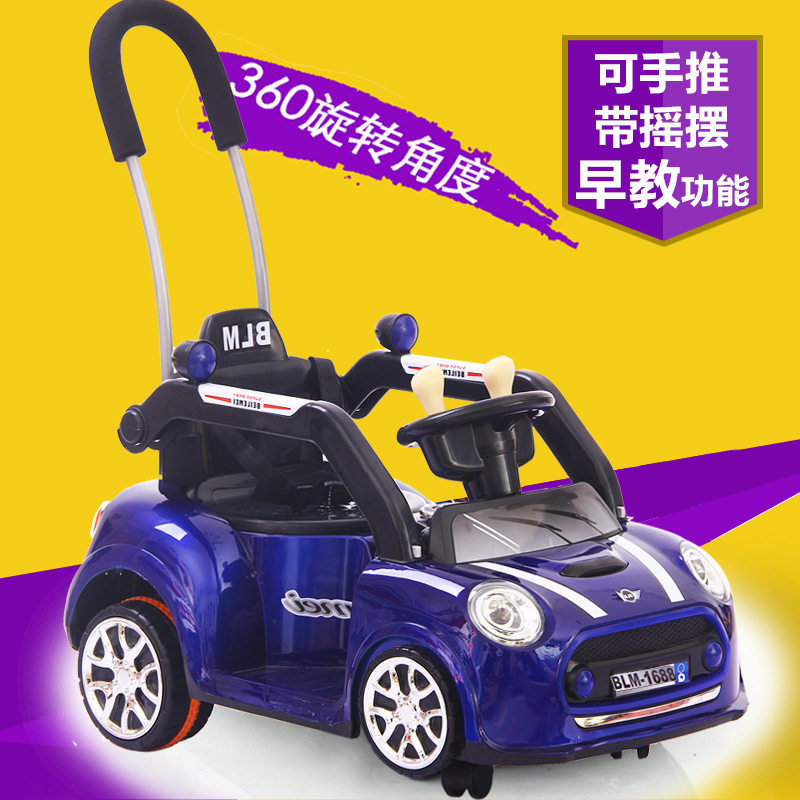 厂家供应儿童电动四轮带遥控瓦力摇摆玩具童车可坐人遥控车