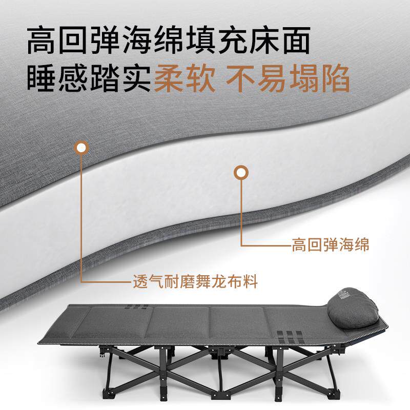 折叠床办公室陪护看护单人午休躺椅家用多功能便携成人午睡行军床
