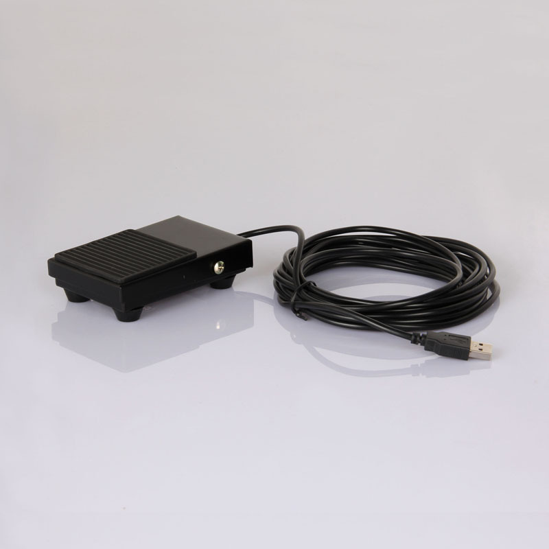 思琪特系列金属USB脚踏开关可代替鼠标键盘任意键10米静音设计