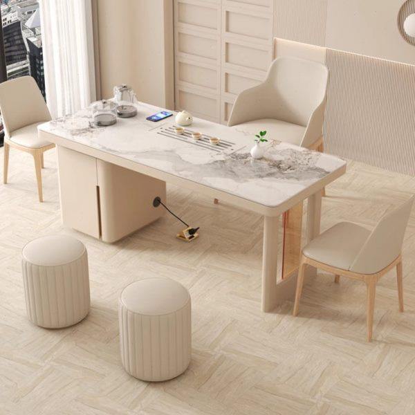 奶油风岩板茶桌椅家用小茶台现代简约自动烧水壶一体办公室茶台桌,住宅家具,家用茶台/茶桌,淘宝优惠券,粉丝福利购,淘宝优惠卷