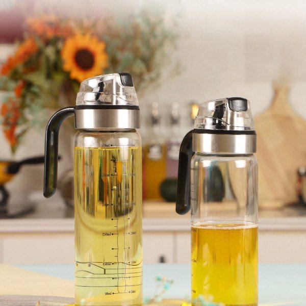 日式厨房自动开合防漏玻璃油壶家用大号装油瓶油罐香油酱油醋壶,厨房/烹饪用具,油壶,淘宝优惠券,粉丝福利购,淘宝优惠卷