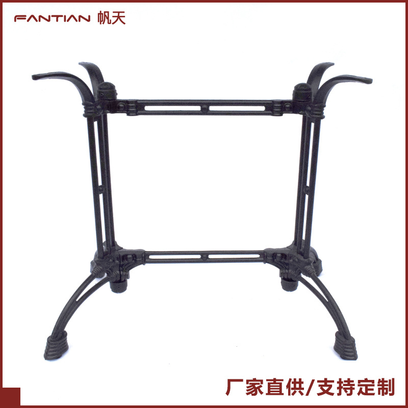 复古铸铁桌脚餐台脚餐厅桌子底座铁艺支撑桌腿金属桌架厂家批发