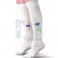 PBT(白色藍字/白色紅字)击剑剑袜