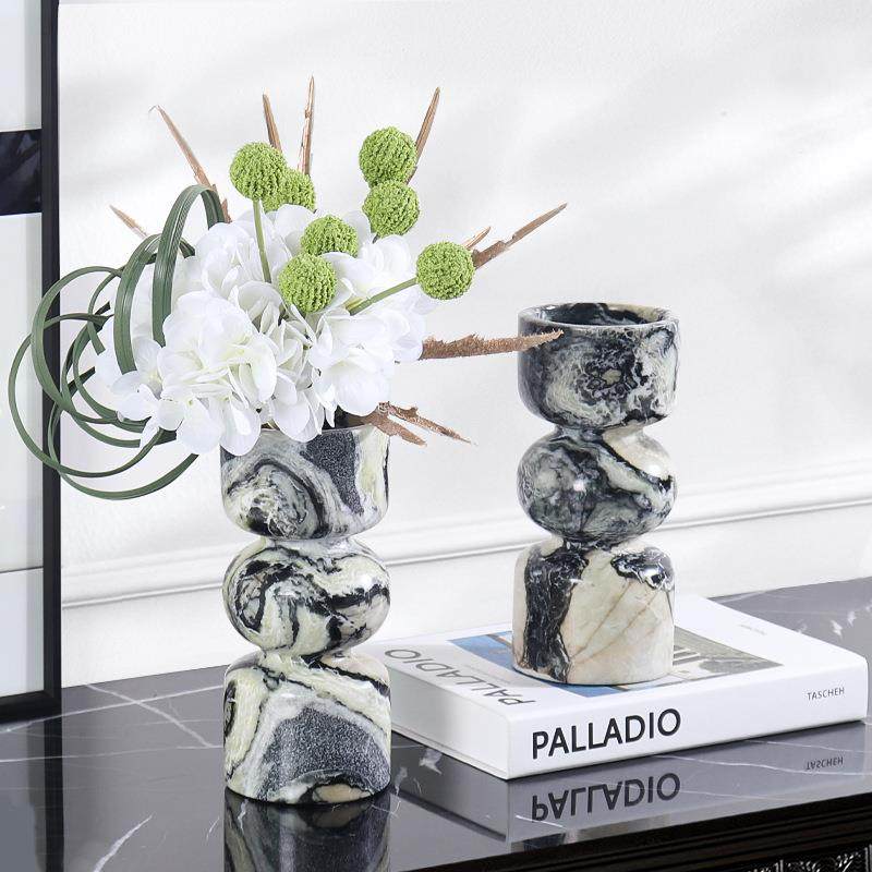 新中式大理石烛台摆件样板房客厅茶几餐桌大理石花器花瓶家居饰品,机械设备,其他机械设备,淘宝优惠券,粉丝福利购,淘宝优惠卷
