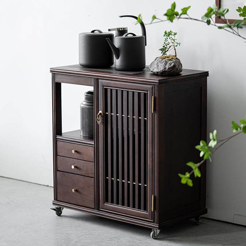 胡桃木茶水柜储物自动烧水壶茶车水桶茶吧柜茶台移动小茶桌边柜,纺织面料/辅料/配套,纺织机械配件,淘宝优惠券,粉丝福利购,淘宝优惠卷