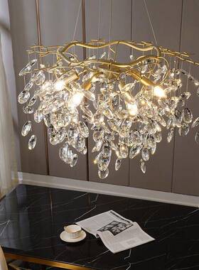Serip法式轻奢水晶吊灯别墅大气全铜餐厅客厅灯后现代艺术卧室灯