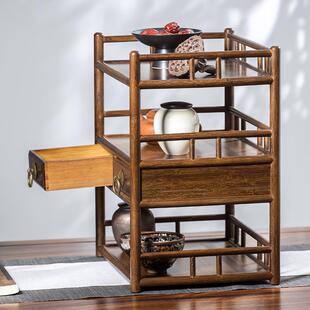 博古架实木中式桌面小型茶架茶杯架子茶具收纳架茶桌上茶壶置