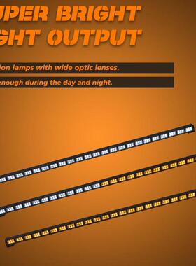 45英寸72LED爆闪长条警示灯交通频闪信号杠灯12-24V车顶棍灯