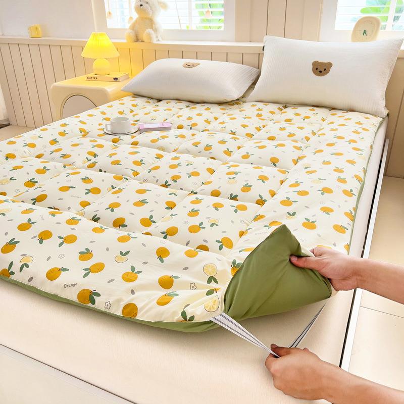 2025新款水洗棉印花棉花床垫床褥榻榻米铺底 90*200cm-2斤 心想事