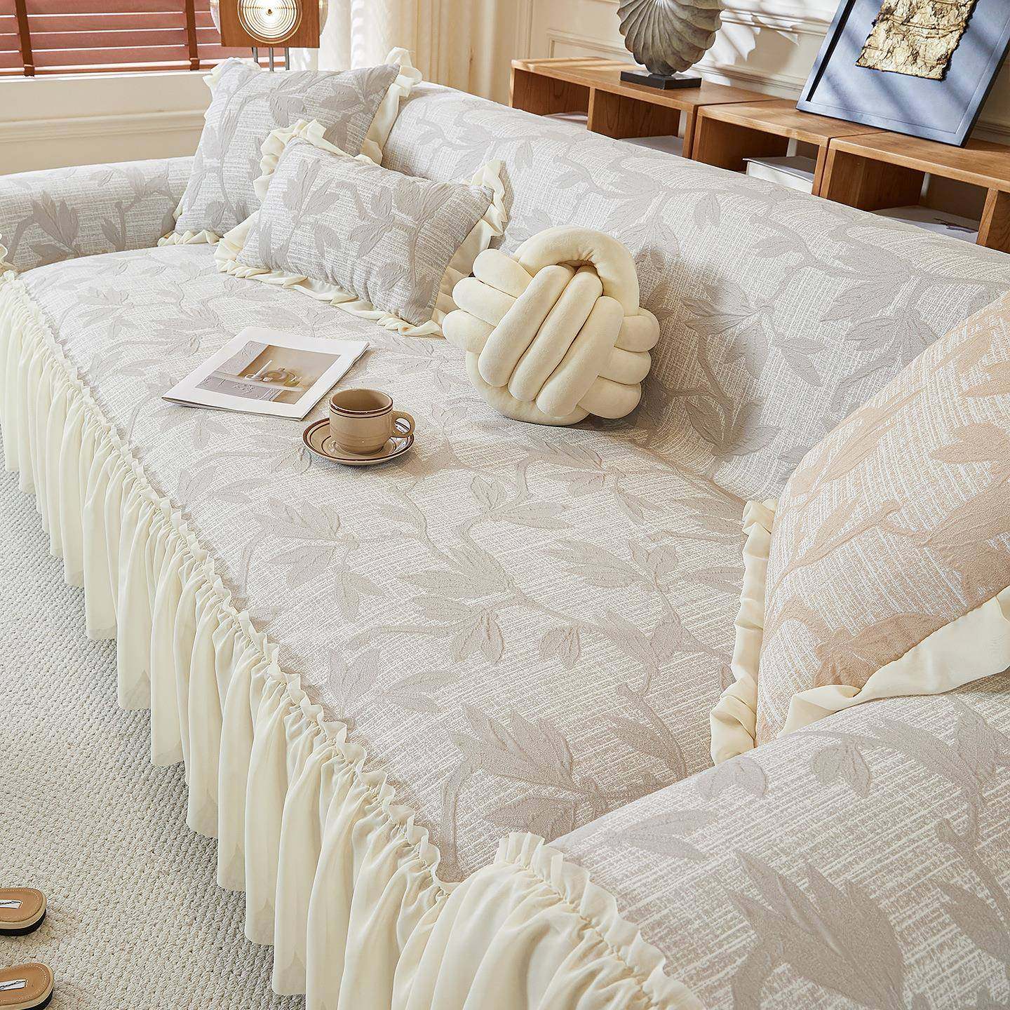 雪尼尔沙发盖布2025新款轻奢高级法式沙发巾四季通用防滑套罩盖毯