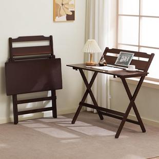 折叠桌免安装家用小户型电脑桌学生学习桌简约书桌床边小桌工作台