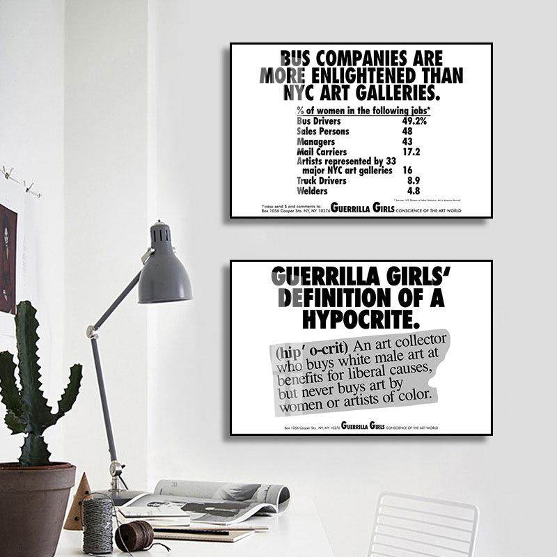 女艺术家的独白装饰画英文简约艺术客厅壁画黑白风文艺办公室挂画