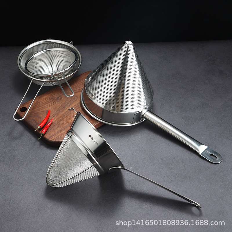 304不锈钢纱网漏勺漏壳商用/家用果汁豆浆过滤器纱网油格冲孔油格