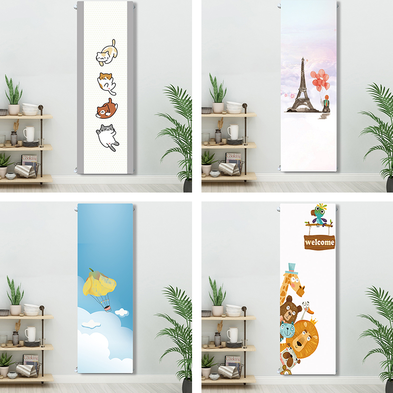 卡通暖气片罩竖款家用简约暖气套遮挡防熏立式暖气片防尘罩套定制