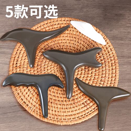 福砭堂加厚砭石三角雀脚足底疗按摩神器点穴位的工具棒刮手持经络