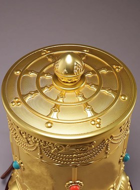 德田升级手自一体电动转轮电机转动家用办公室桌面转金筒装饰摆件