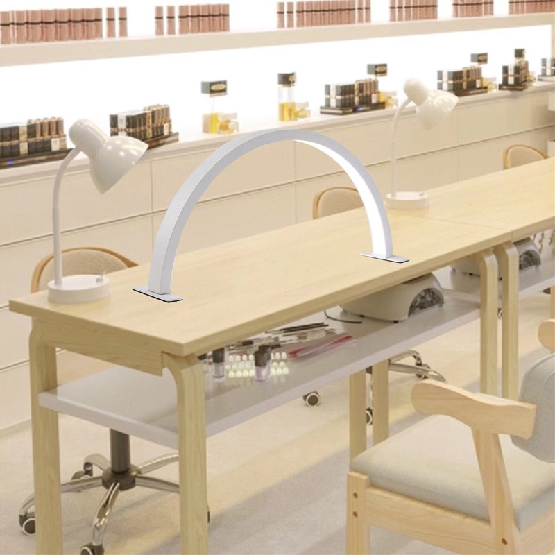 u型半月桌面美甲工作灯美容院护眼简约LED美甲专用照明灯