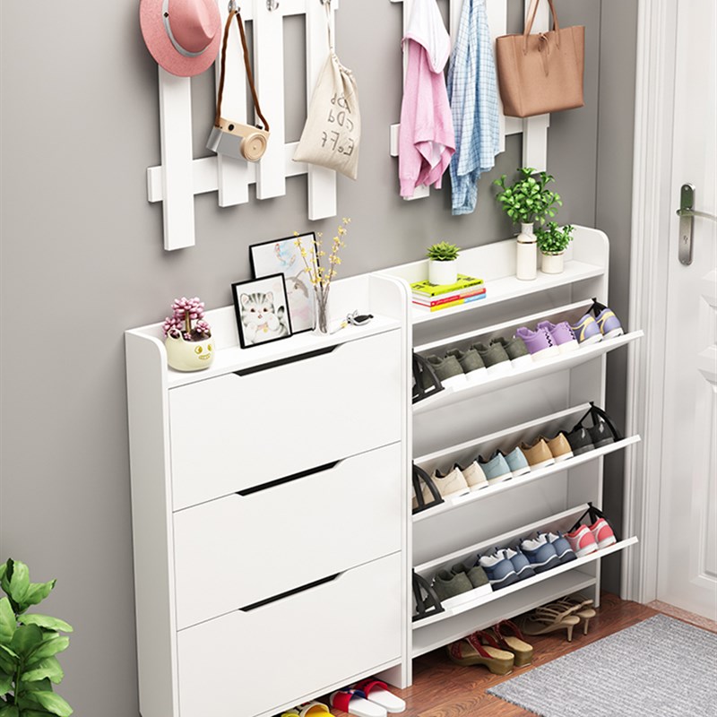 超薄13cm翻斗鞋柜经济型简约收纳储物柜鞋架家用门口大容量玄关柜