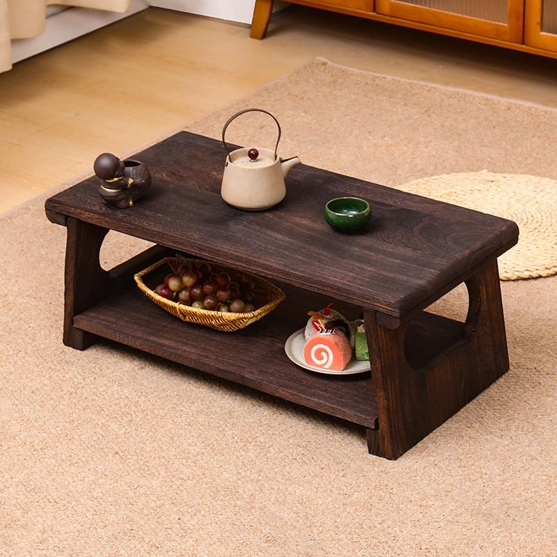 实木榻榻米桌飘窗小桌子茶台日式炕几阳台桌子茶几家用小茶桌折叠