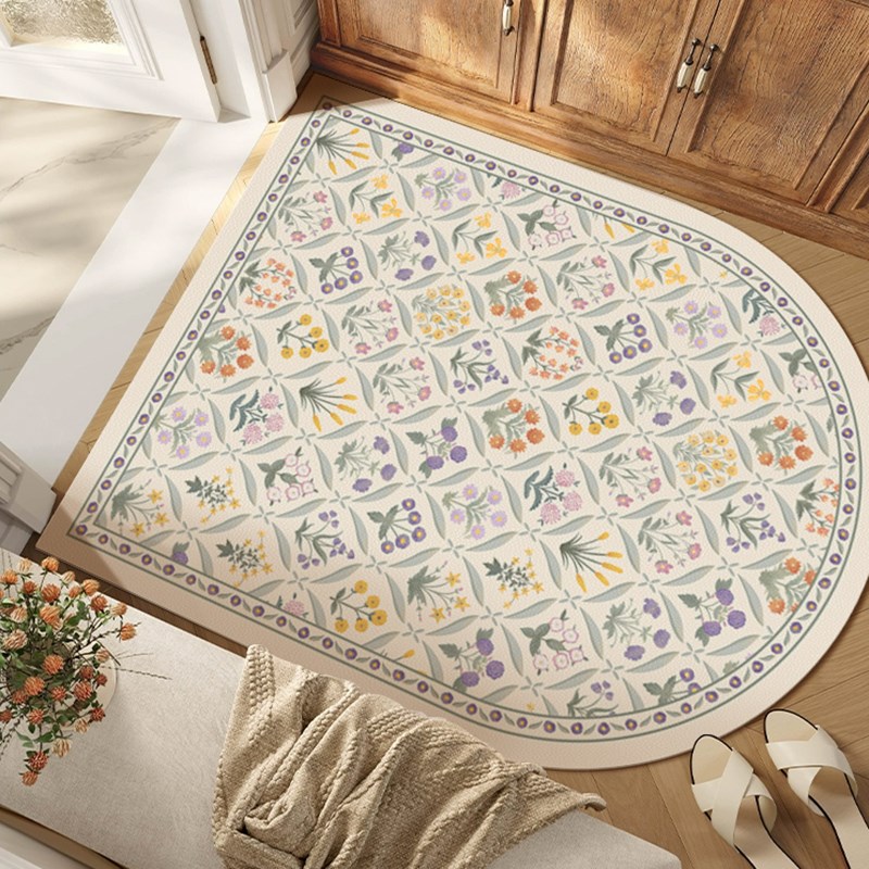 法式沫汐入户门皮革地垫大门防水防油地毯玄关复古门垫防滑脚垫子