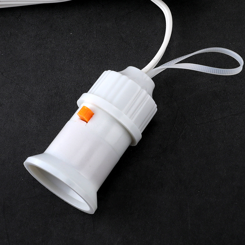 阻燃纯铜电线自带开关灯口灯头螺旋口延长线E27灯座LED灯泡包邮