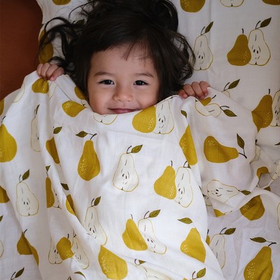 新生儿宝宝双层竹棉纱布大方巾夏婴儿薄盖毯防惊跳包巾浴巾襁褓包