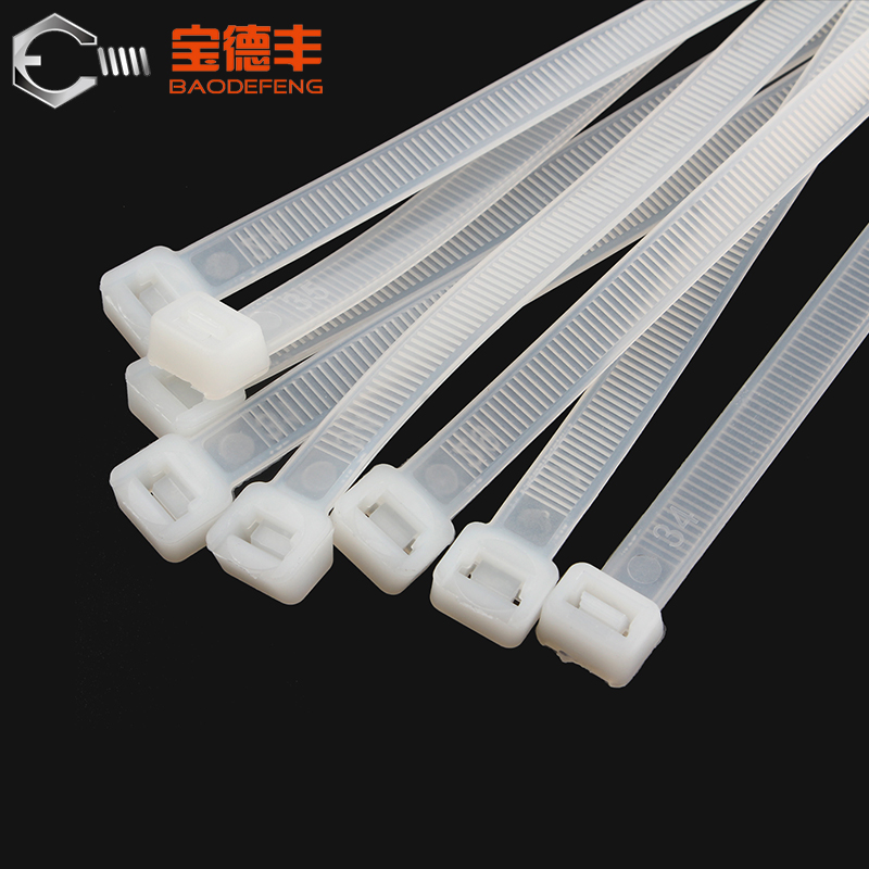 自锁式尼龙扎带白色扎带卡扣强力塑料大号超长束线3/4/5/8mm