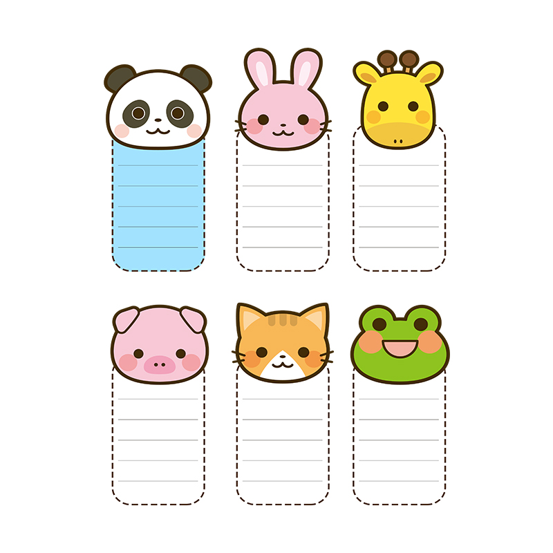 便签贴冰箱磁性留言板可擦写备忘录白板记事贴卡通动物创意磁贴大