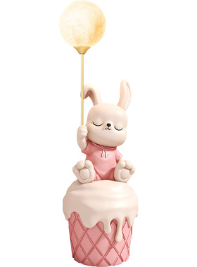 可爱奶油兔子摆件客厅卧室床头大型落地装饰品儿童房女孩乔迁礼物