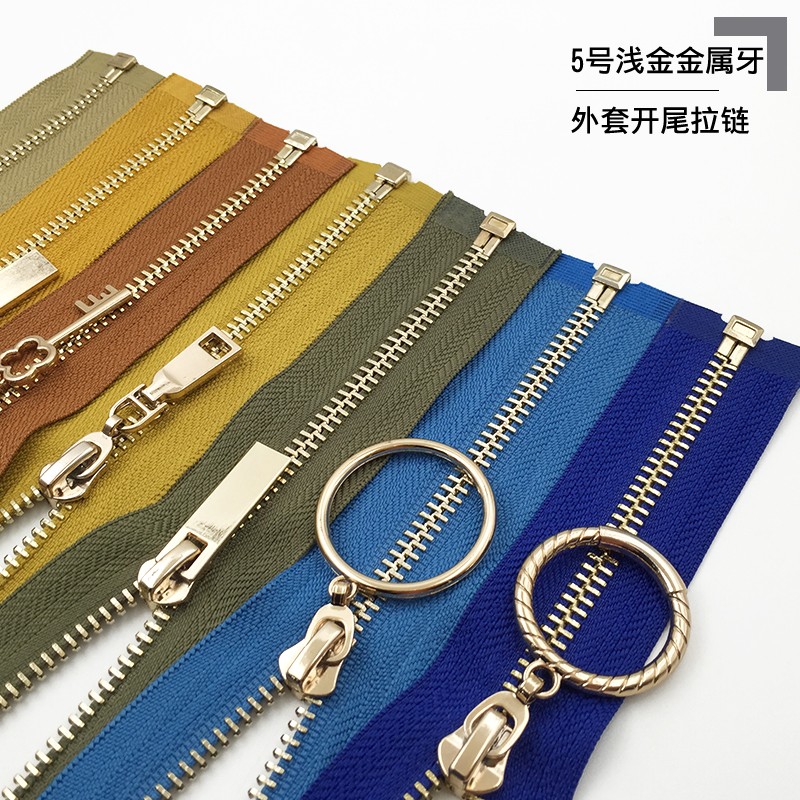 5号金属拉链秋冬款开尾毛衫夹克皮袄外套街头卫衣拉索辅料配件