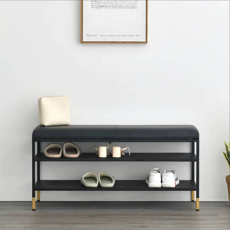 简约换鞋凳家用门口窄入户穿鞋凳可坐式鞋柜鞋架软包坐垫轻奢玄关