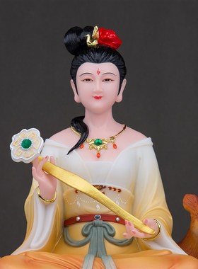 黄家姑娘公子坐像拜月教主黄鼠狼人像汉白玉居家客厅中式工艺摆件