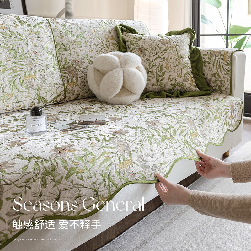 2024新款沙发垫高级感法式四季通用防滑欧美式雪尼尔轻奢沙发盖布