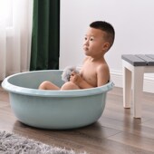 特大号宝宝洗澡盆加厚塑料盆子圆形家用学生大号洗脸盆宿舍洗衣盆