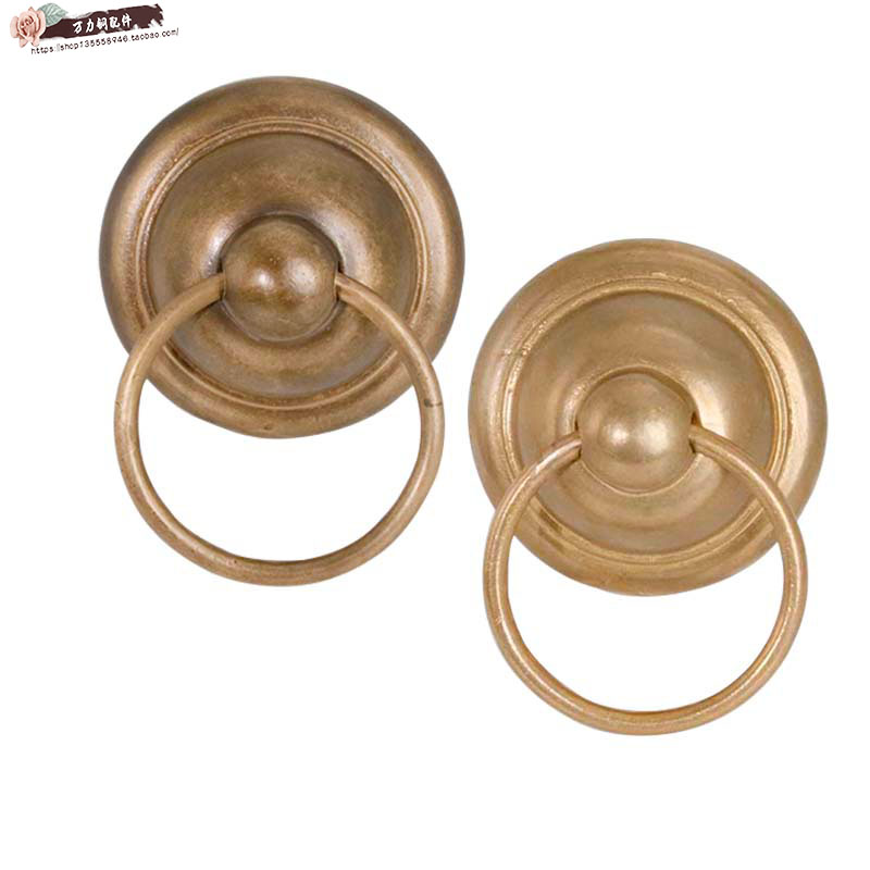 中式黄铜门环把手古建筑寺庙大门铜拉手祠堂老式拉手宅院装饰拉环