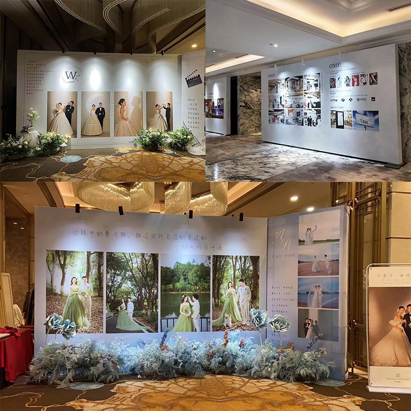 展位射灯长杆伸缩长臂桁架广告喷绘画布婚庆氛围补光串联夹子射灯