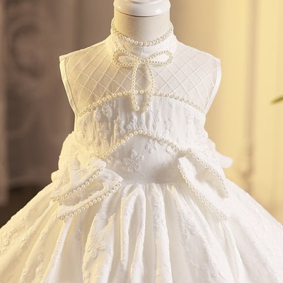 儿童公主裙女童高端礼服主持人钢琴演奏演出服女孩生日花童晚礼服