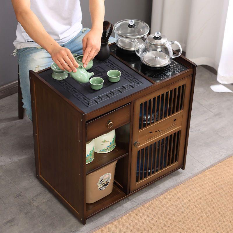 茶吧机家用底部上水烧水壶茶台一体全自动移动带轮小型客厅茶车