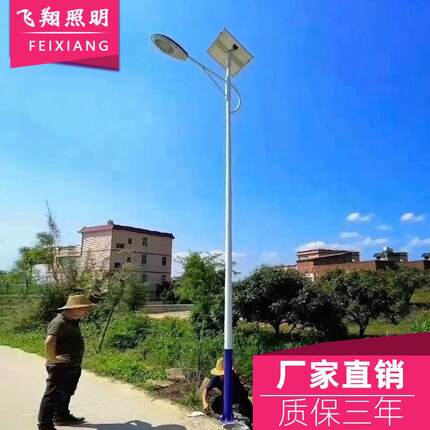 厂家直销太阳能路灯新农村led路灯5米6米8米太阳能庭院灯户外防水