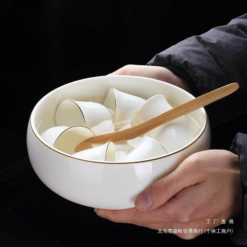 羊脂玉茶洗笔洗水盂洗茶杯碗白瓷家用大号中式洗茶具盆茶渣缸日用,鲜花速递/花卉仿真/绿植园艺,割草机/草坪机,淘宝优惠券,粉丝福利购,淘宝优惠卷