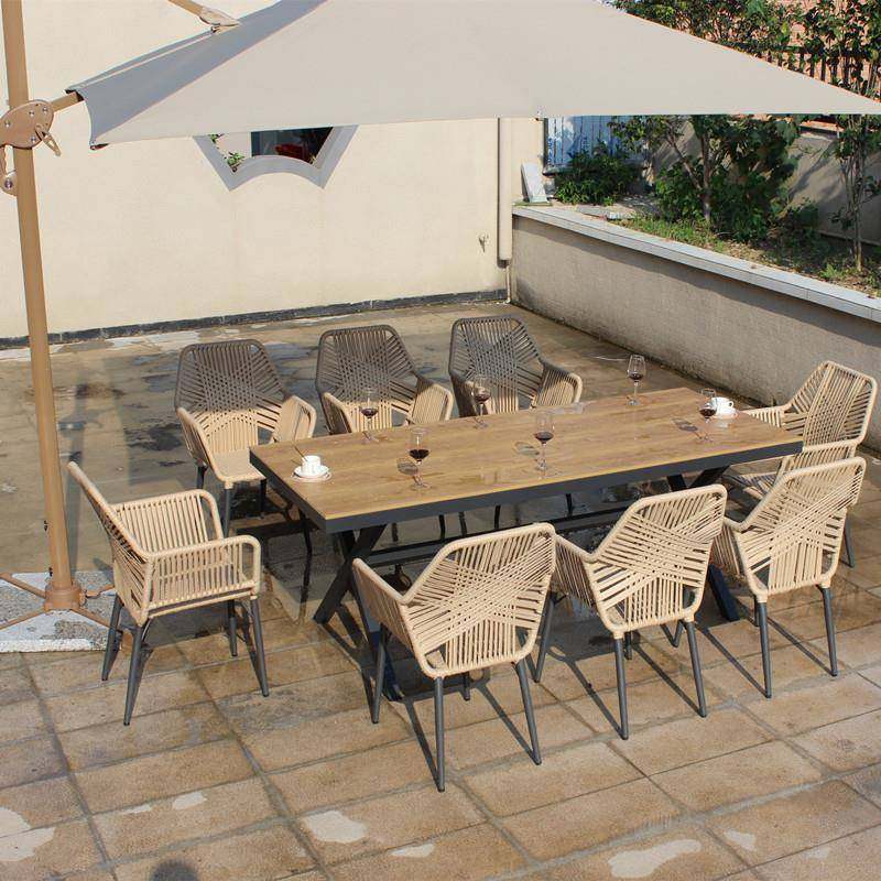 户外庭院带伞组合休闲藤椅室外花园露天餐桌椅防水防晒防腐木桌椅,纺织面料/辅料/配套,纺织机械配件,淘宝优惠券,粉丝福利购,淘宝优惠卷
