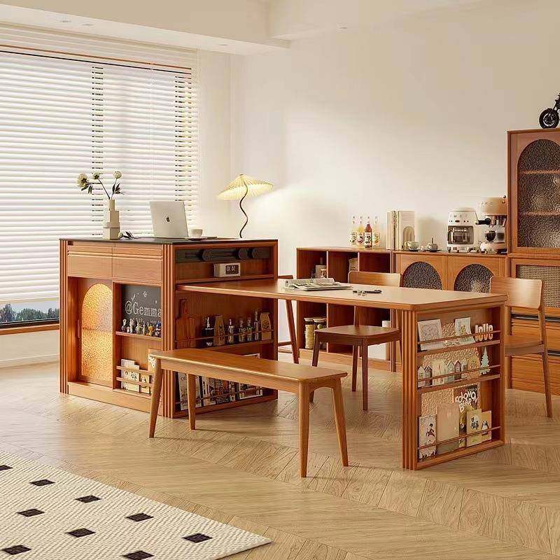 樱桃木北欧岩板岛台餐桌一体开放式厨房黑胡桃木书房餐厅餐边柜,纺织面料/辅料/配套,纺织机械配件,淘宝优惠券,粉丝福利购,淘宝优惠卷