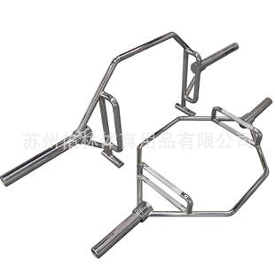 六边框杠铃杆1.4米健身房专用健身耸肩六角深蹲硬拉环形杆开放式